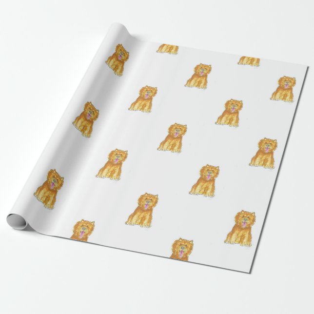 Papel de envoltorio para regalos del perro del (Desenrollado)