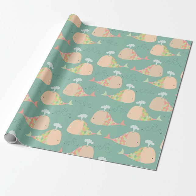 Papel de envoltorio para regalos moderno lindo del (Desenrollado)