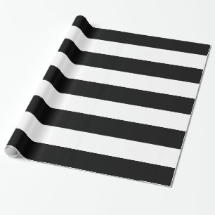 Papel de envoltorio para regalos rayado blanco y
