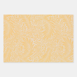 Papel de envoltura amarillo Larkspur William Morri