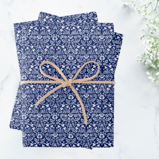 Papel de envoltura azul William Morris (Subido por el creador)