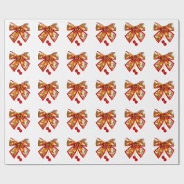 Papel De Envoltura Blanco De La Boda De Oro Y Las 