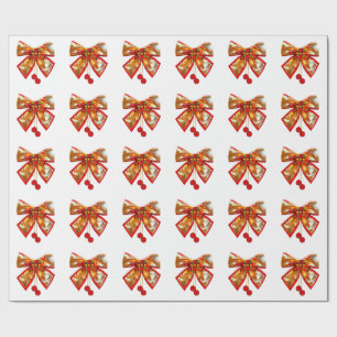 Papel De Envoltura Blanco De La Boda De Oro Y Las 