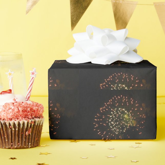 Papel de envoltura brillante para fuegos artificia (Fiesta de cumpleaños )