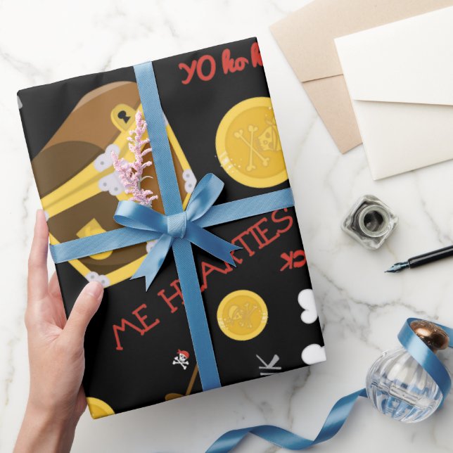 Papel de envoltura con motivos de fiesta pirata te (Regalar)