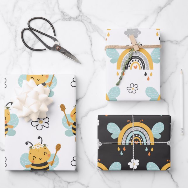 Papel de envoltura de abejas con paté (Anverso)