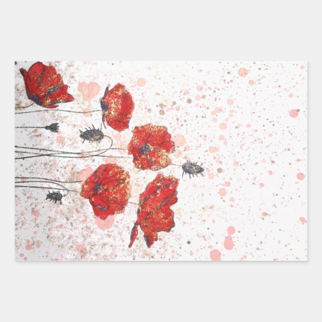 Papel de envoltura de amapola dorada (Anverso)