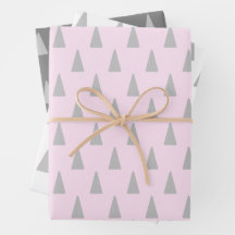papel de envoltura de árboles de navidad abstracto
