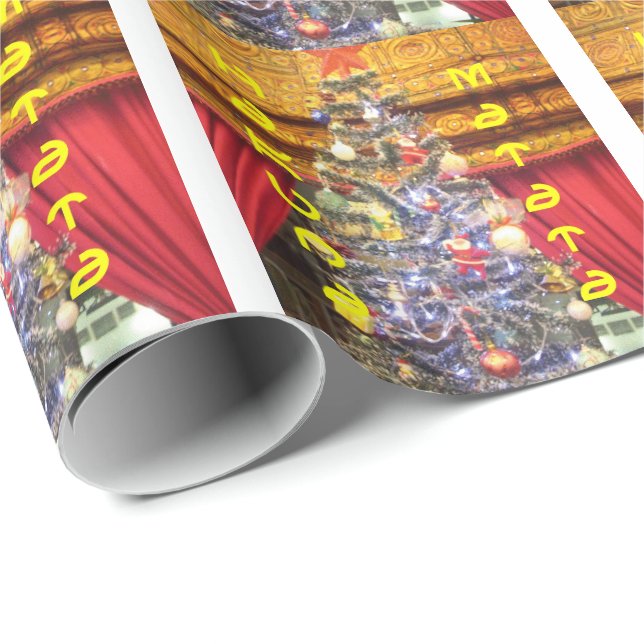 Papel de envoltura de árboles de navidad de la Cor (Esquina del rollo)