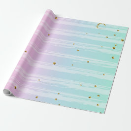 Papel de envoltura de arcoiris azul y rosa