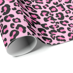 Papel de envoltura de bebé de leopardo rosa