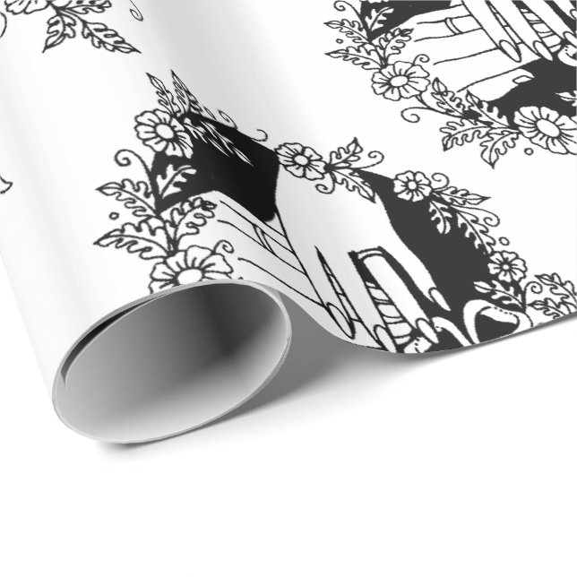 Papel De Envoltura De Boda Matrimonial (Esquina del rollo)