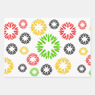 papel de envoltura de campos de flores