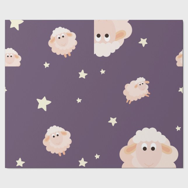 Papel De Envoltura De Cordero Y Estrella (Costura)