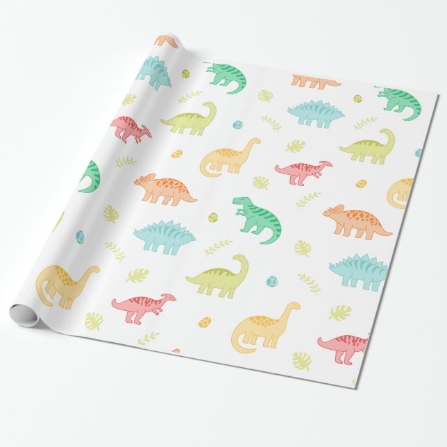Papel de envoltura de dinosaurios (Desenrollado)