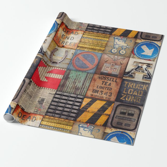 Papel de envoltura de diseño industrial o para des (Desenrollado)