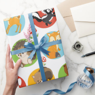 Papel de envoltura de fiesta para bebés de Woodlan