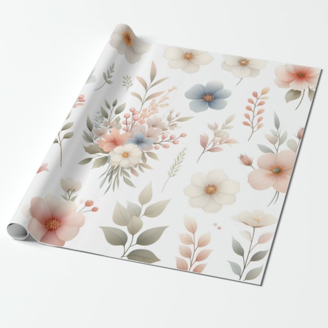 papel de envoltura de flores (Desenrollado)