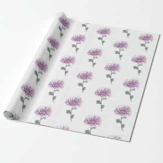 papel de envoltura de flores moradas