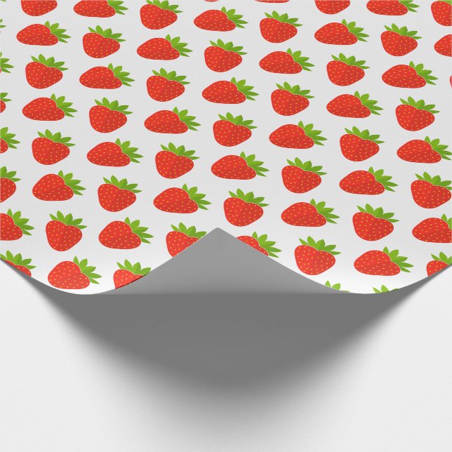 Papel de envoltura de fruta de fresas. (Esquina)