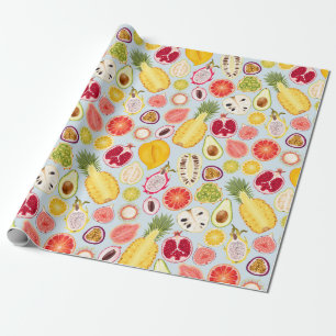 Papel de envoltura de fruta tropical