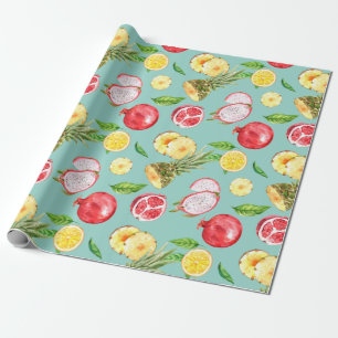 Papel de envoltura de fruta tropical