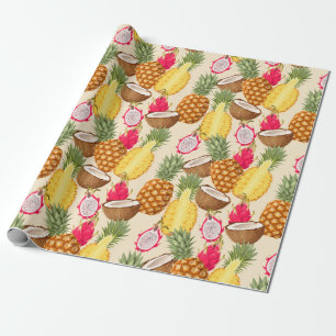 Papel de envoltura de fruta tropical