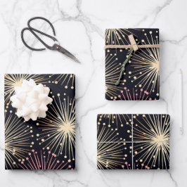 Papel de envoltura de "fuegos artificiales" de Año