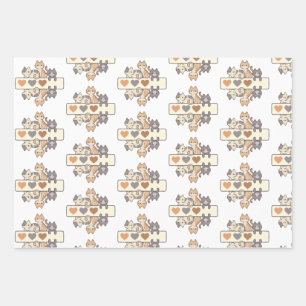Papel de envoltura de gatitos de corte - abstracto
