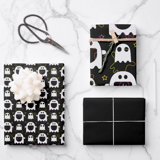 Papel de envoltura de Ghost Halloween (Anverso)