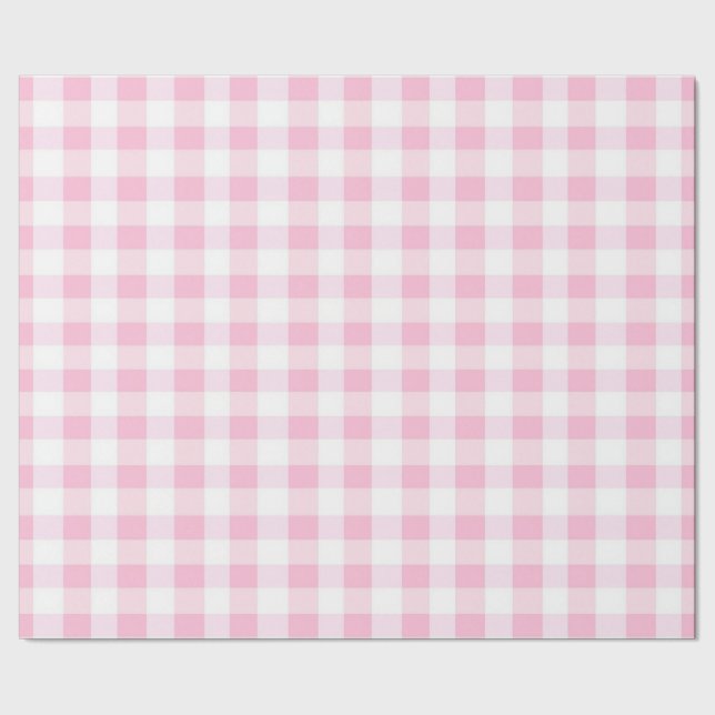 Papel de envoltura de gingham rosa (Costura)
