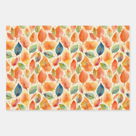 Papel de envoltura de hojas de otoño