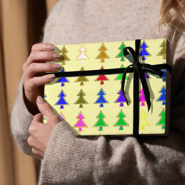 Papel de envoltura de invierno de árbol de Navidad (Subido por el creador)