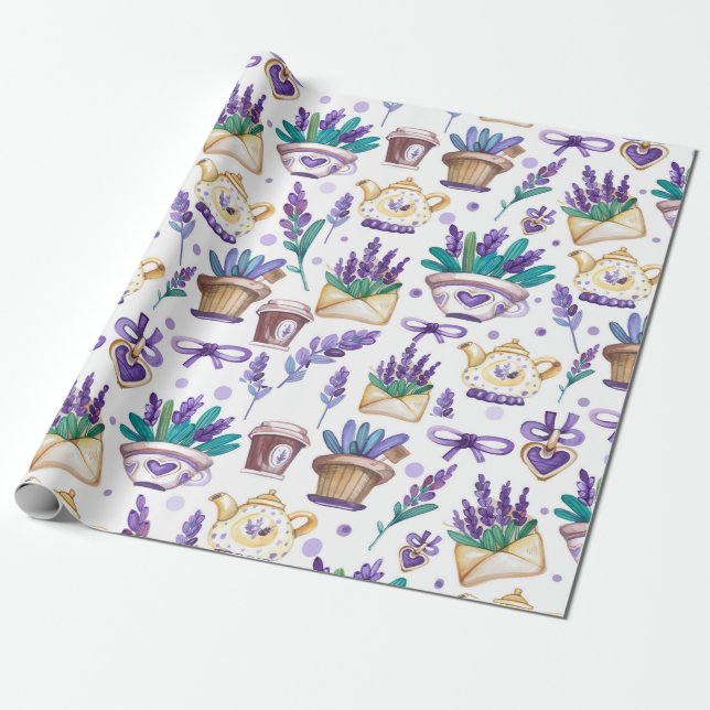 Papel de envoltura de lavanda (Desenrollado)