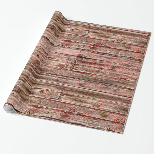 papel de envoltura de madera de grano rojo (Desenrollado)