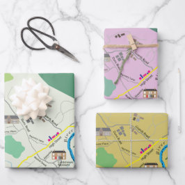 Papel de envoltura de mapas escocés