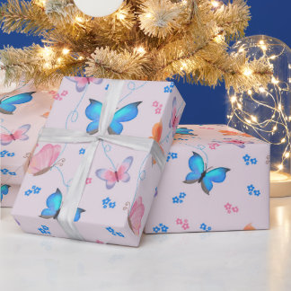 Papel de envoltura de mariposa