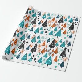 Papel de envoltura de Naranja Verde azulado de Lit