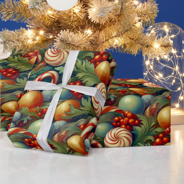 Papel de envoltura de Navidad de época de los años (Vacaciones)