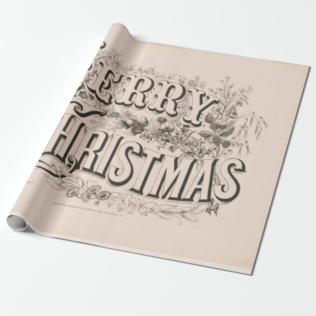 Papel de envoltura de Navidades de la época de los (Desenrollado)