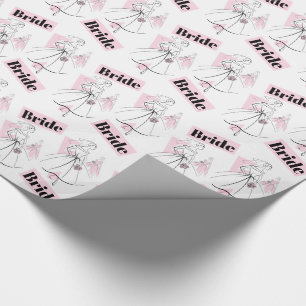 Papel de envoltura de novia del grupo de novias de