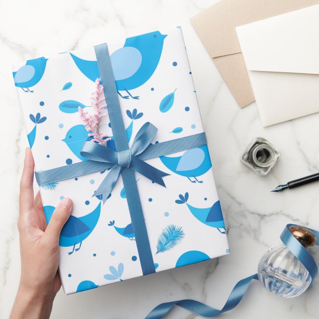 Papel de envoltura de pájaro azul (Subido por el creador)