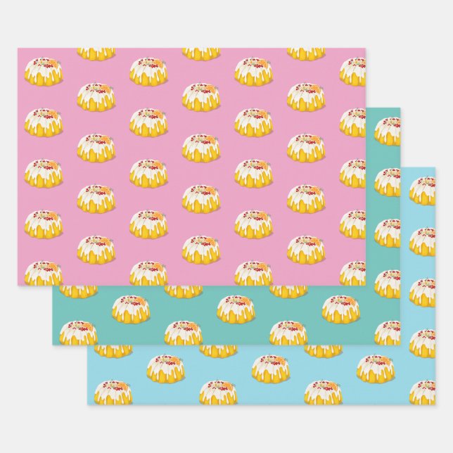 papel de envoltura de pasteles de navidades  (Set)