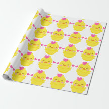 papel de envoltura de pato de goma amarillo lindo
