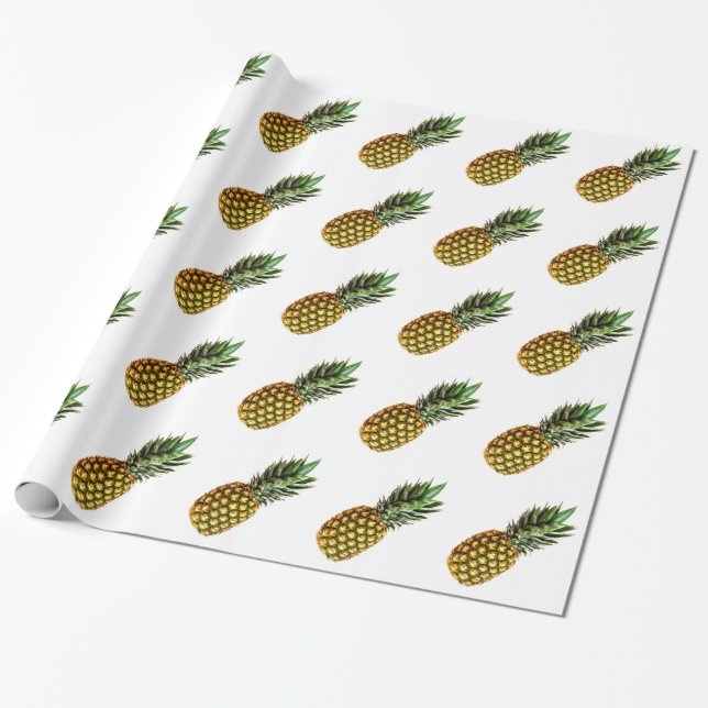 Papel de envoltura de patrón de piña (Desenrollado)