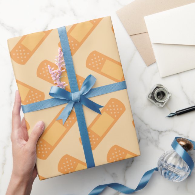 Papel de envoltura de patrón de vendaje de enferme (Regalar)