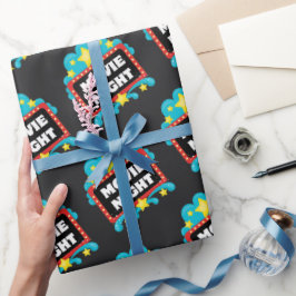 Papel de envoltura de patrones de signos nocturnos