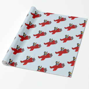 Papel de envoltura de personalizado de pingüino vo