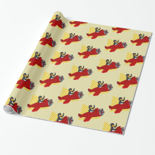 Papel de envoltura de personalizado de pingüino vo