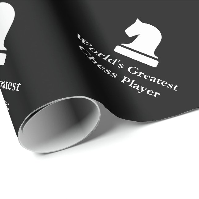 Papel de envoltura de piezas de ajedrez en blanco  (Esquina del rollo)